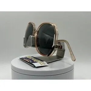 Vintage Oversize Sunglasses NOS Drop Temple Green Lens Black Crystal Frame 80s Eyedeal | Accessories | Vintage Oversize Sunglasses Nos Drop  main image 2